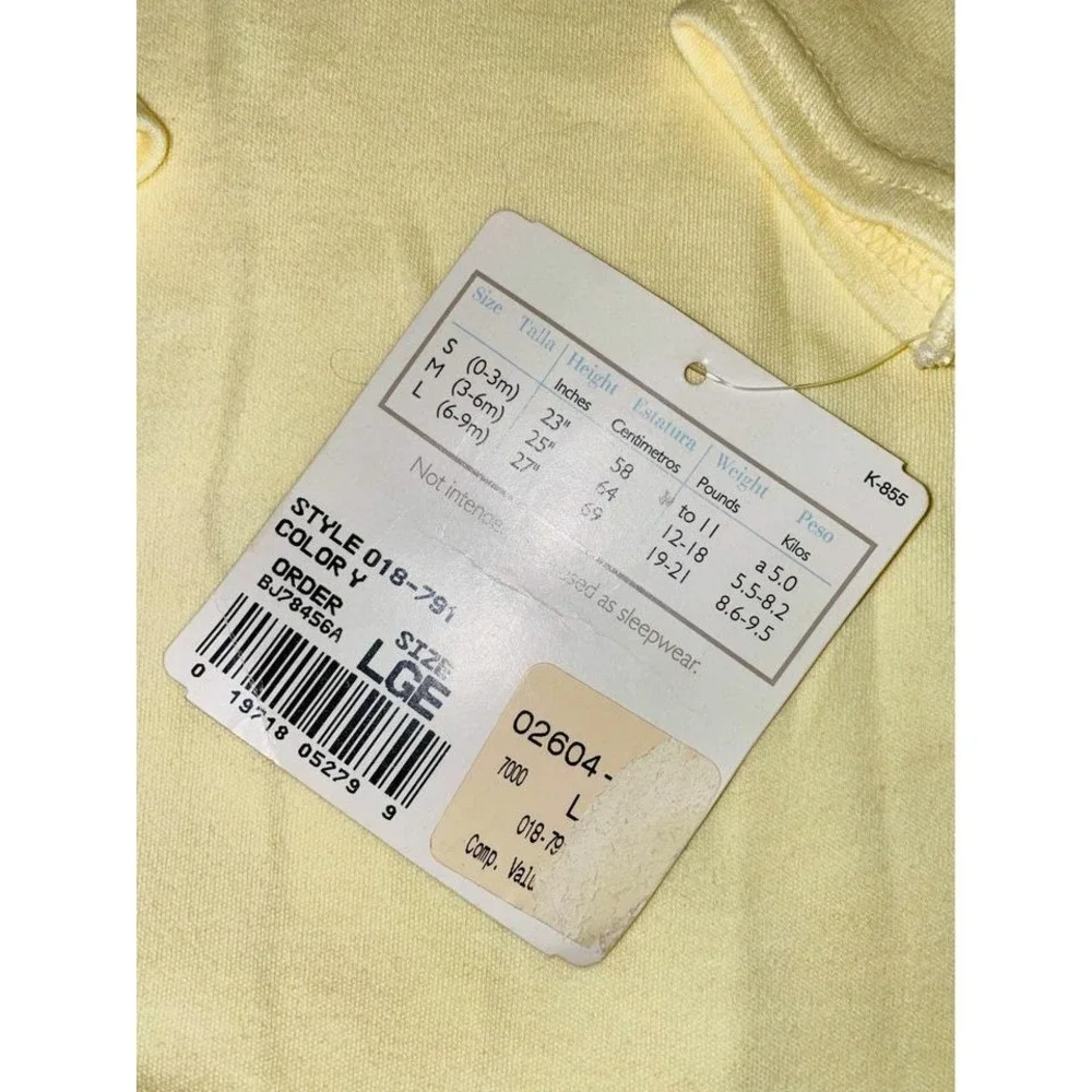 C3 Vintage VTG Carters Infant Baby Shirt Yellow New NWT 6 9‎ Months